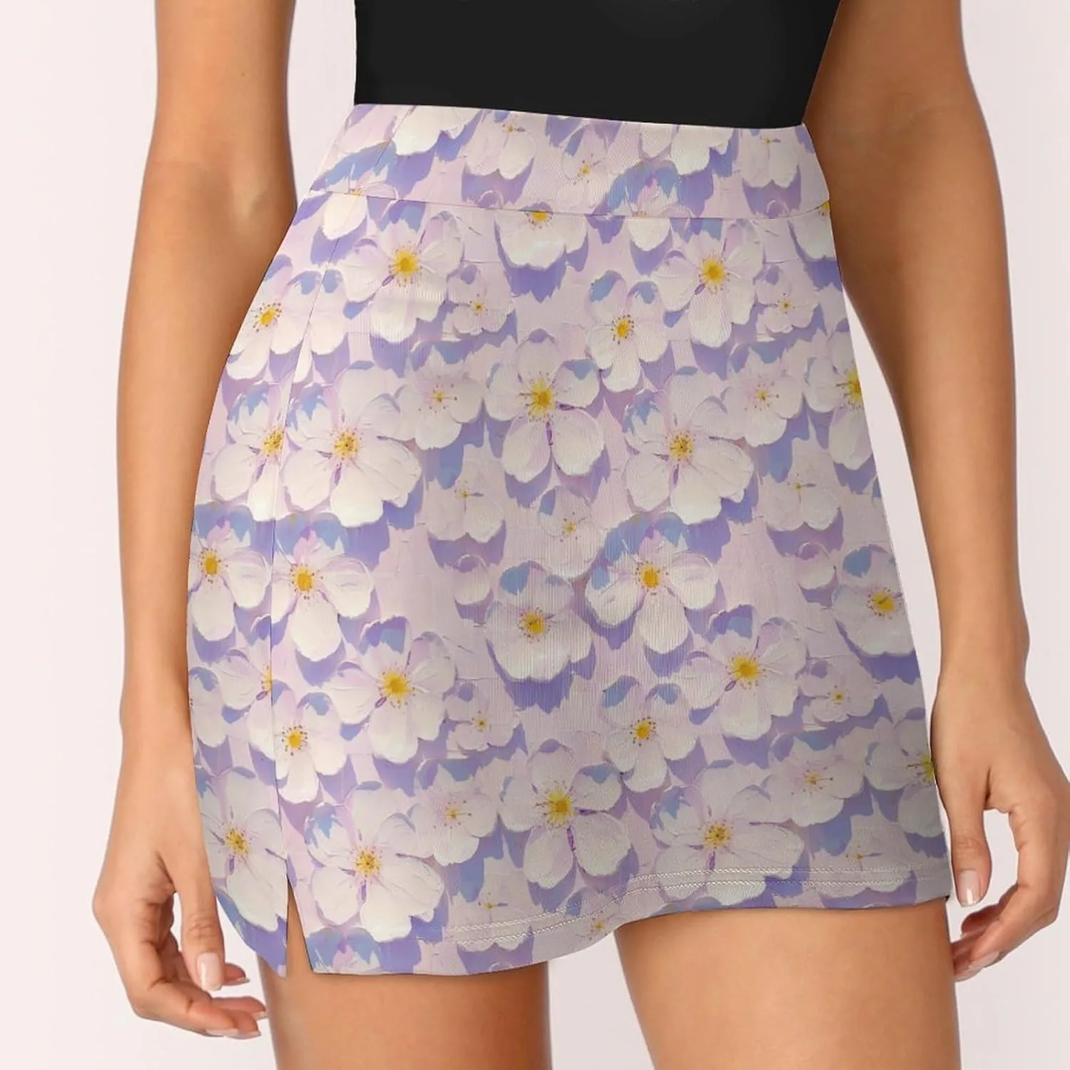 Pirate Pattern Women's Athletic Skirts Light Proof A-line Trouser Skirt with Shorts Pockets