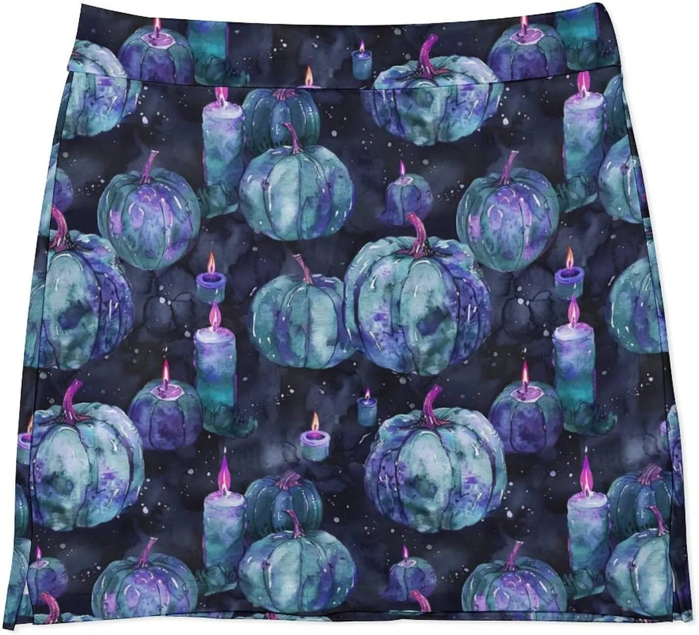 Pirate Pattern Women's Athletic Skirts Light Proof A-line Trouser Skirt with Shorts Pockets