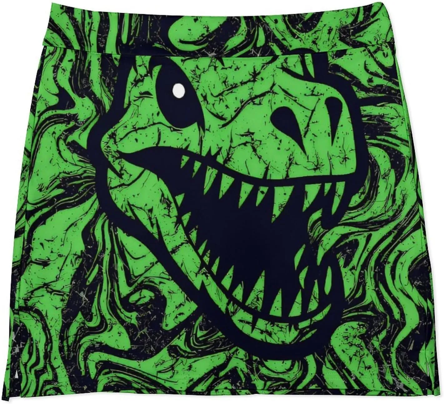 Pirate Pattern Women's Athletic Skirts Light Proof A-line Trouser Skirt with Shorts Pockets