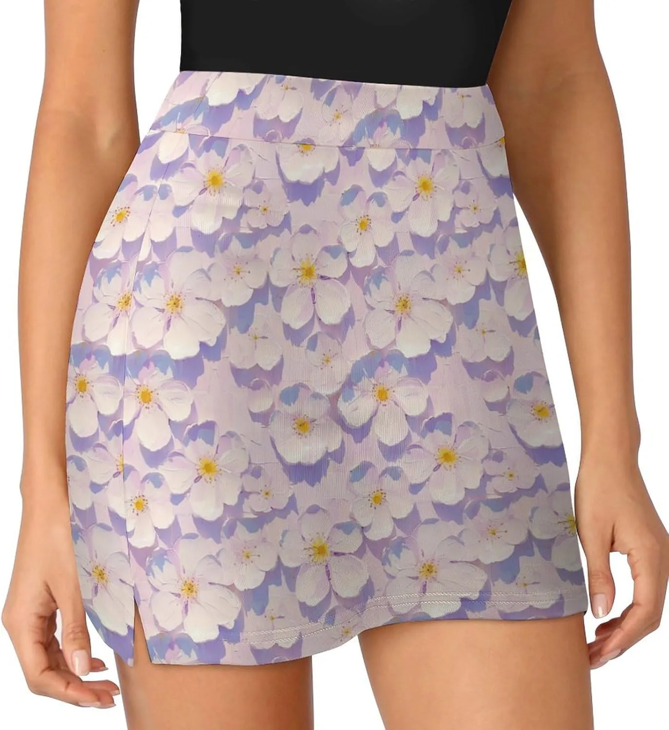 Pirate Pattern Women's Athletic Skirts Light Proof A-line Trouser Skirt with Shorts Pockets