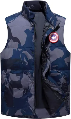Puffer Vest Men Quilted Winter Padded Sleeveless Jackets Windproof Mens Down Lightweight Vest