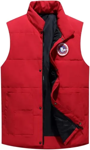 Puffer Vest Men Quilted Winter Padded Sleeveless Jackets Windproof Mens Down Lightweight Vest