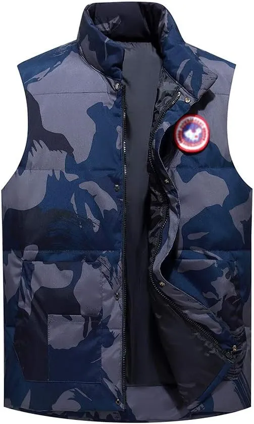 Puffer Vest Men Quilted Winter Padded Sleeveless Jackets Windproof Mens Down Lightweight Vest