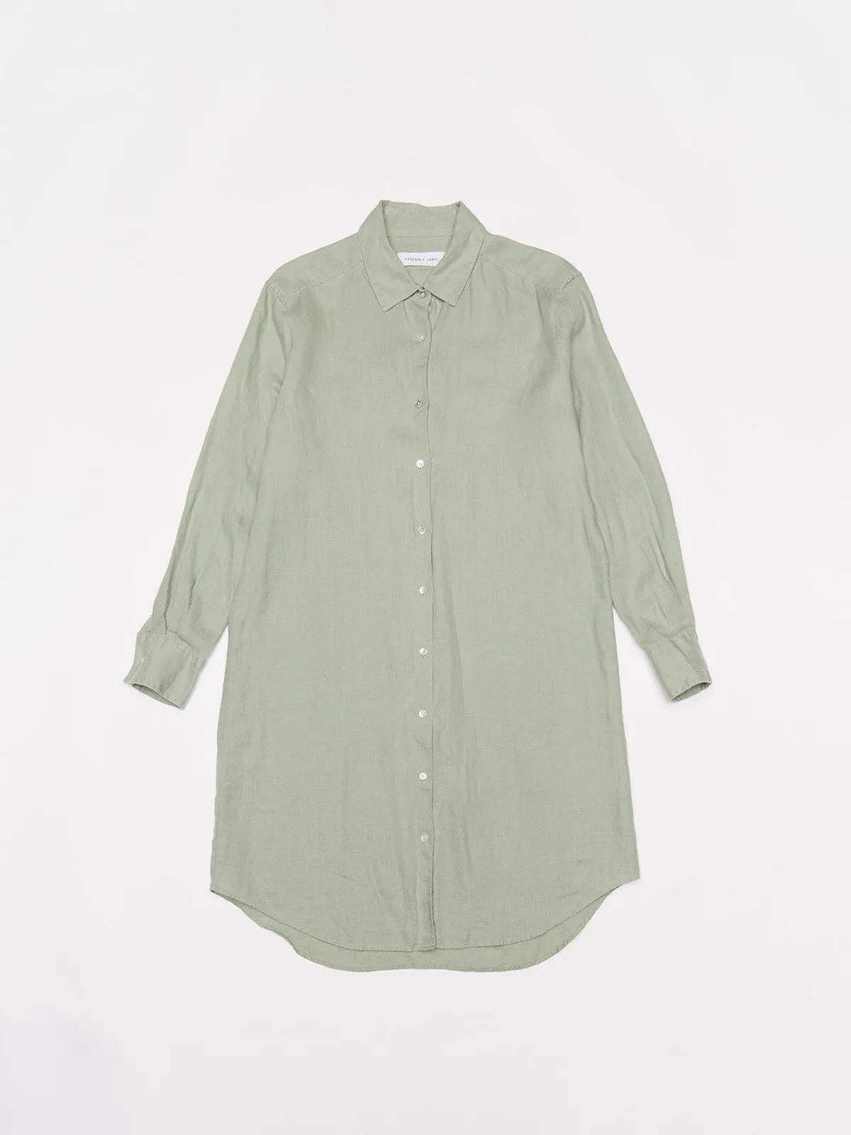 Re-Worn Womens Linen Shirt Dress