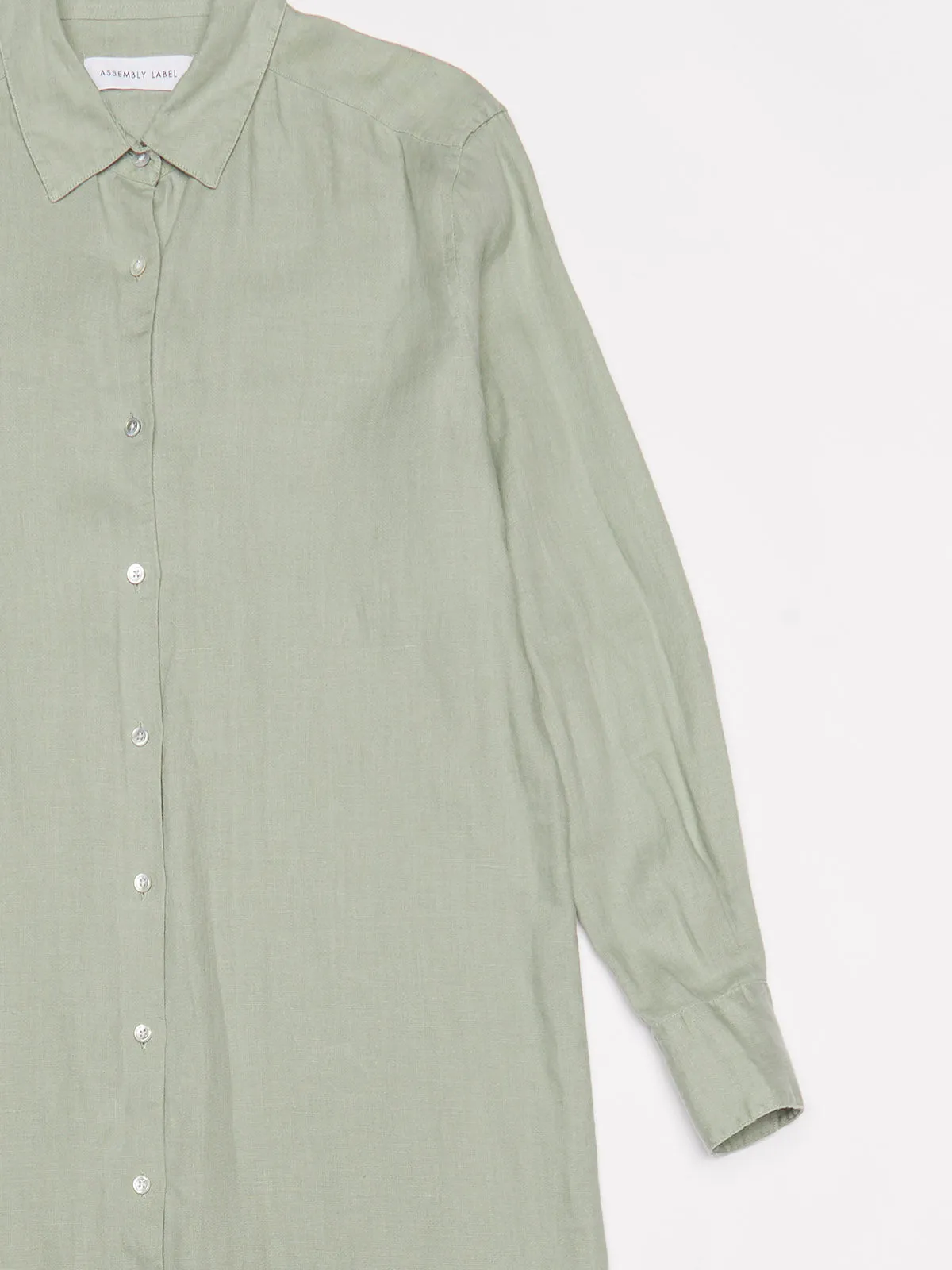 Re-Worn Womens Linen Shirt Dress