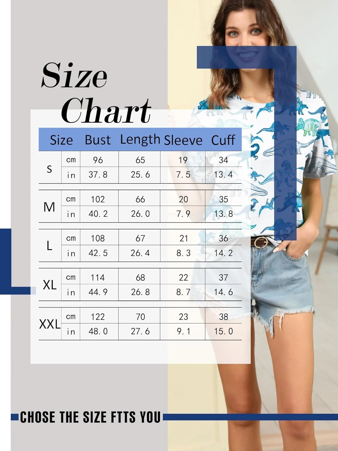 RMCMS Women Cute Dinosaur Graphic Prime Tees Ladies Bestie Fun Shirt Blouse Tops