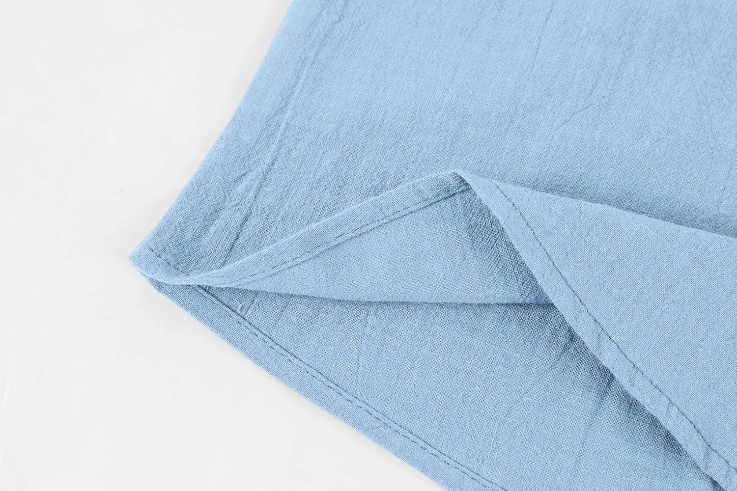 Ryannology Mens Linen Shirts Casual Cotton 3/4 Sleeve Regular-Fit Henley T-Shirt Summer Lightweight Beach Yoga Tops