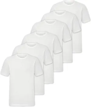Skechers Men's Classic Fit Crew Neck Undershirt, Tag Free T-Shirts, Lightweight Breathable, Moisture-Wicking 6 Pack