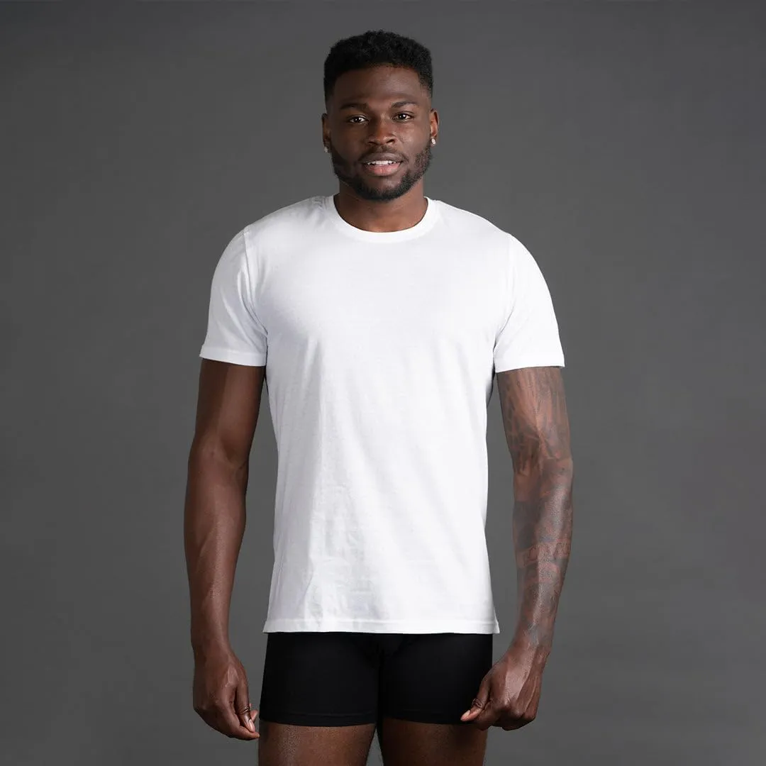 Skechers Men's Classic Fit Crew Neck Undershirt, Tag Free T-Shirts, Lightweight Breathable, Moisture-Wicking 6 Pack