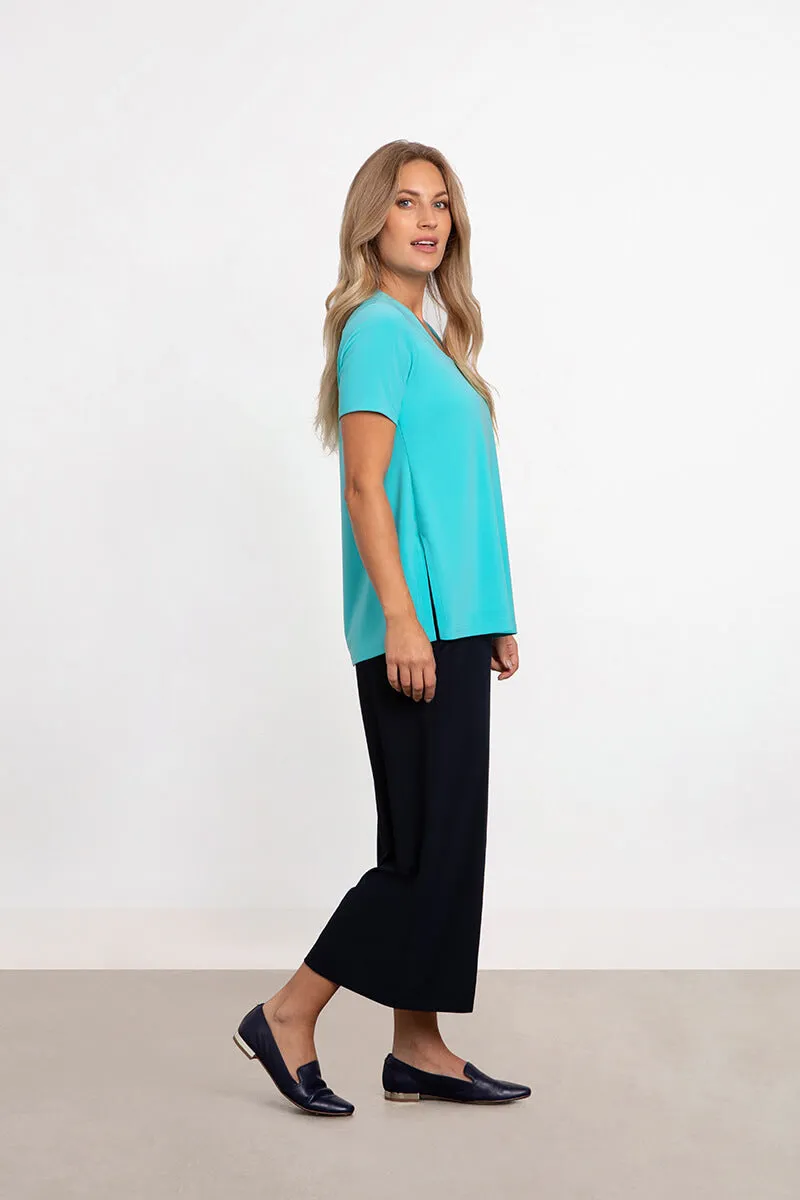 Square Neck Top | Aqua