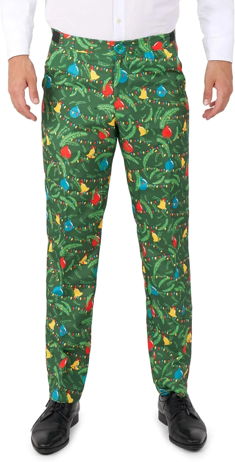 Suitmeister Men's Christmas Suit - Real Light Up Festive Outfit Slim Fit