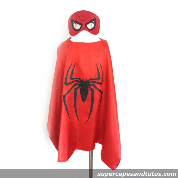 Super Spider Superhero Cape and Mask - Super Spider Costume - Super Spider Cape - Super Spider Mask - Super Spider Birthday Party