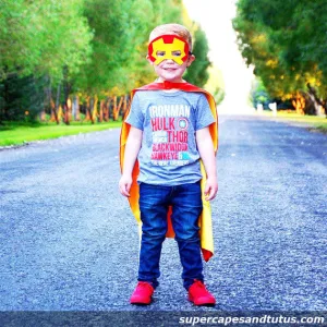 Super Steel of Iron Superhero Cape and Mask - Superhero Cape and Mask Costume - Superhero Birthday Party