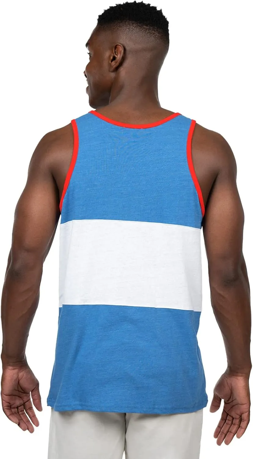 Tipsy Elves 4th of July Tank Tops Mens USA Sleeveless Shirts Retro Patriotic American Flag Tanks for Men