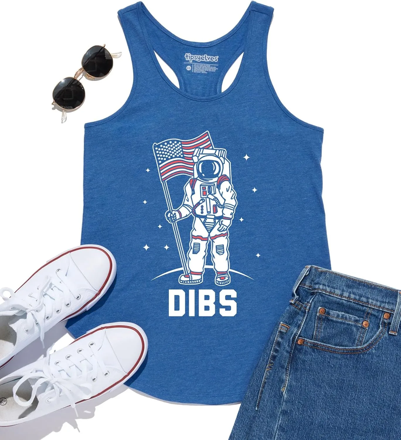Tipsy Elves Patriotic Tank Tops for Women - Red White Blue 4th of July Tops for Women - Casual Summer Tanks for July 4th