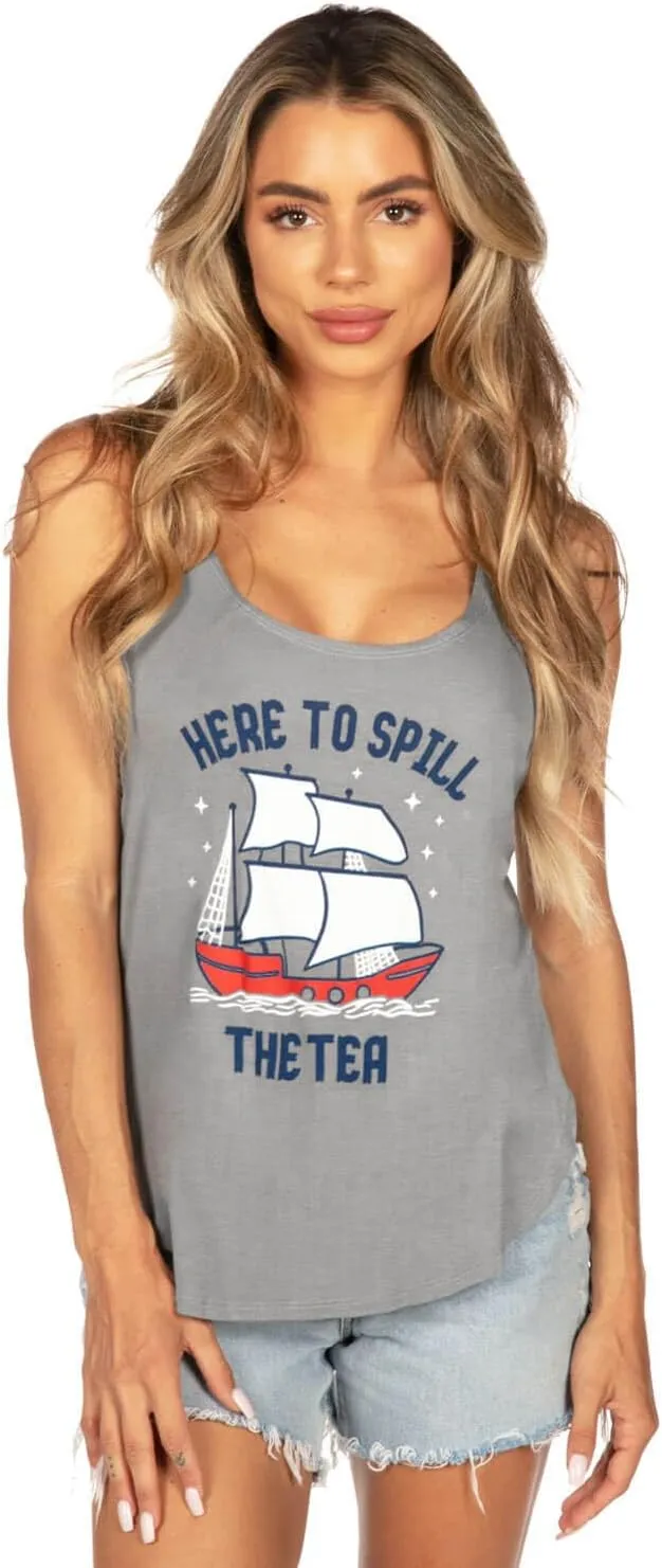 Tipsy Elves Patriotic Tank Tops for Women - Red White Blue 4th of July Tops for Women - Casual Summer Tanks for July 4th