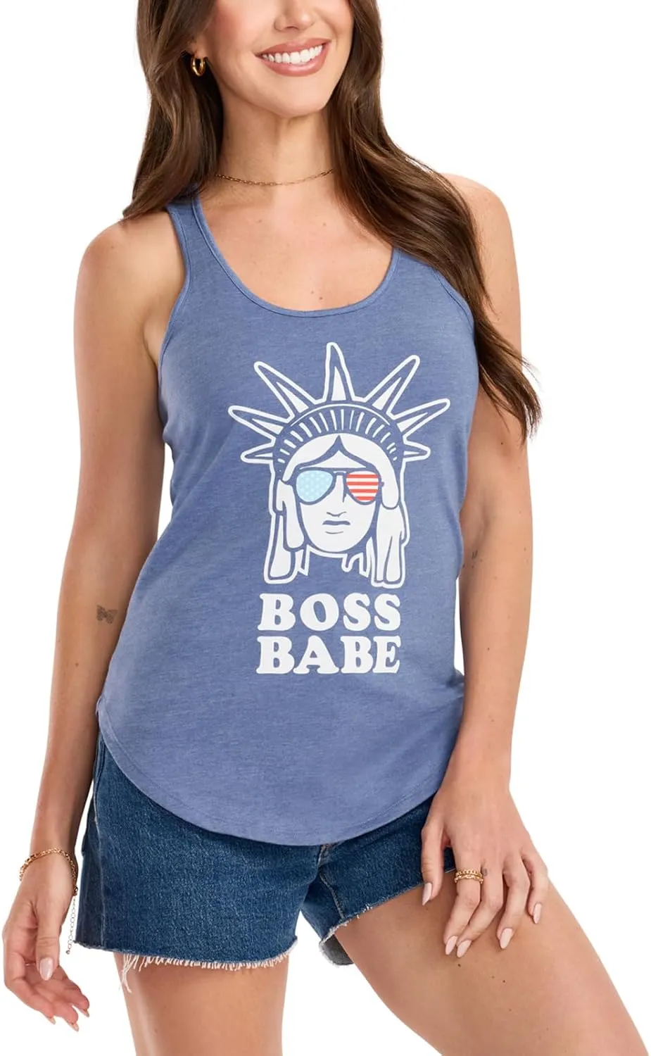 Tipsy Elves Patriotic Tank Tops for Women - Red White Blue 4th of July Tops for Women - Casual Summer Tanks for July 4th