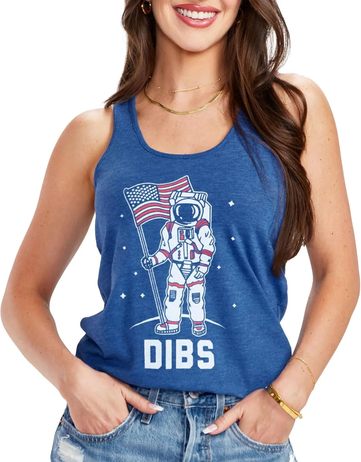 Tipsy Elves Patriotic Tank Tops for Women - Red White Blue 4th of July Tops for Women - Casual Summer Tanks for July 4th