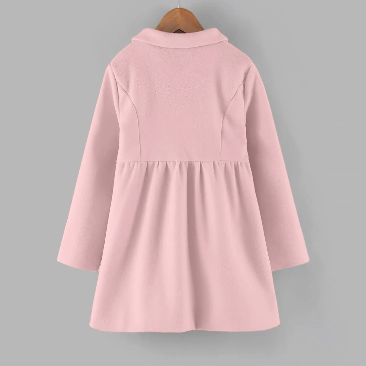 Toddler Girls  Coat Faux Wool Double Breasted Trench Jacket Warm Solid Outwear Peacoat for 16 Years