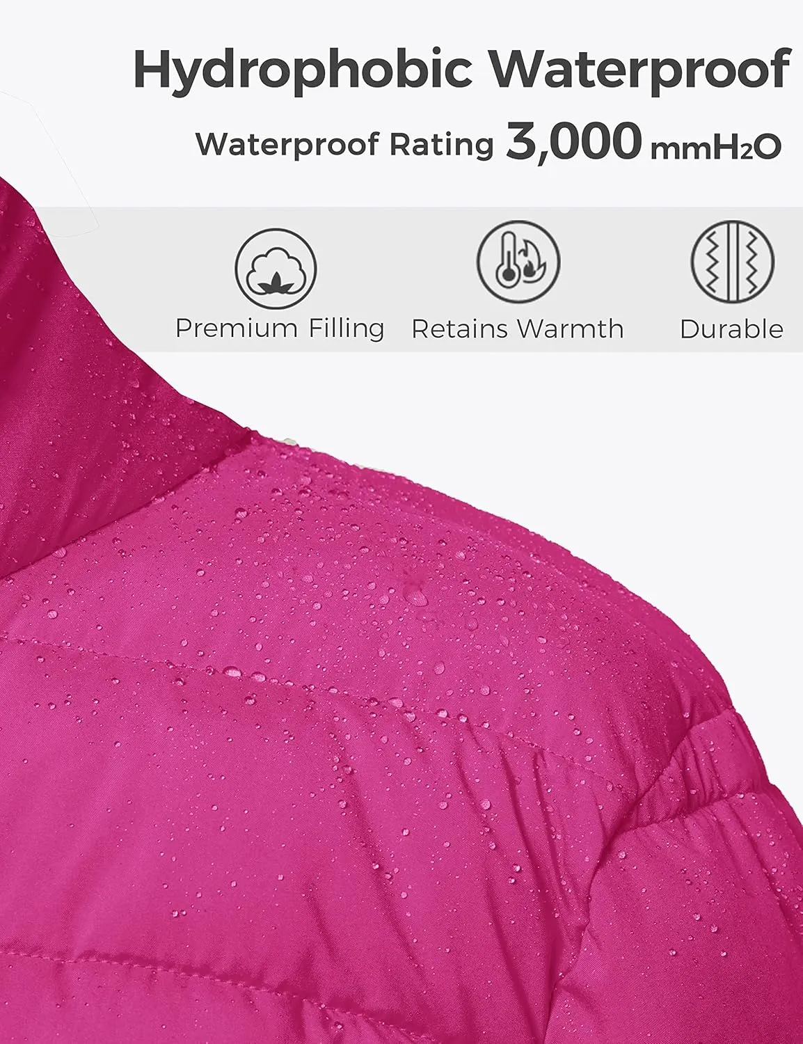 wantdo Women's Plus Size Lightweight Jackets Full-Zip Quilted Warm Jacket with Hood