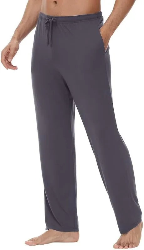 WiWi Viscose from Bamboo Men's Sleep Pant Sports Trousers with Pockets Light bottom S-XXL