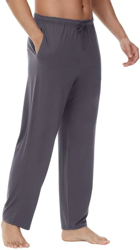 WiWi Viscose from Bamboo Men's Sleep Pant Sports Trousers with Pockets Light bottom S-XXL