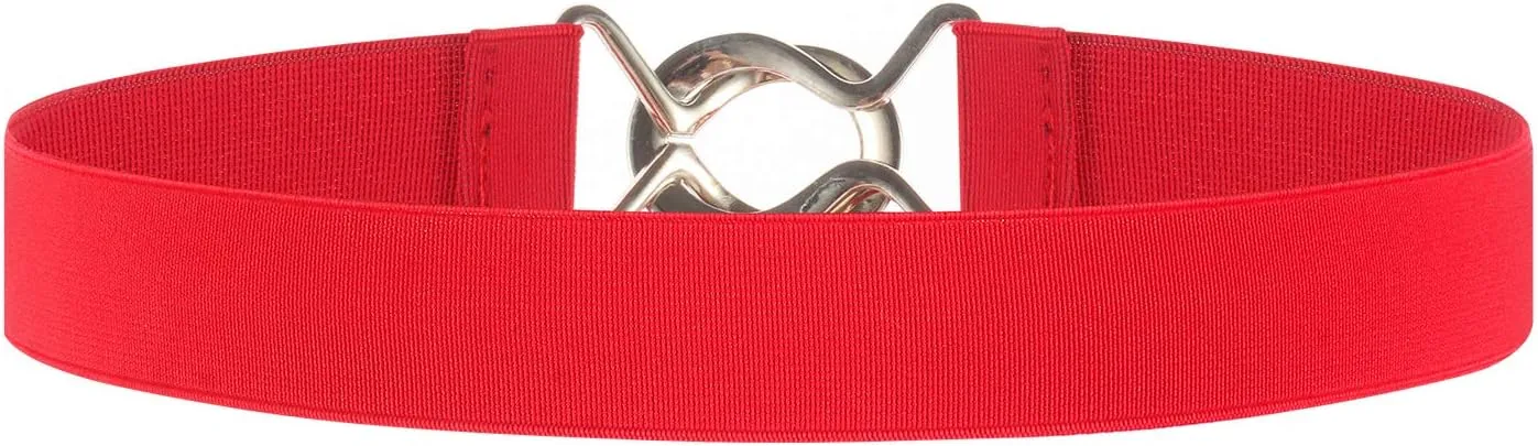 Women Stretchy Skinny Waist Belt Simple Style Elastic Belt for Jeans Dresses