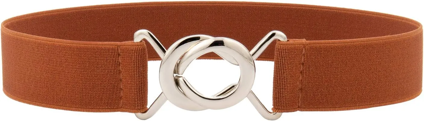Women Stretchy Skinny Waist Belt Simple Style Elastic Belt for Jeans Dresses