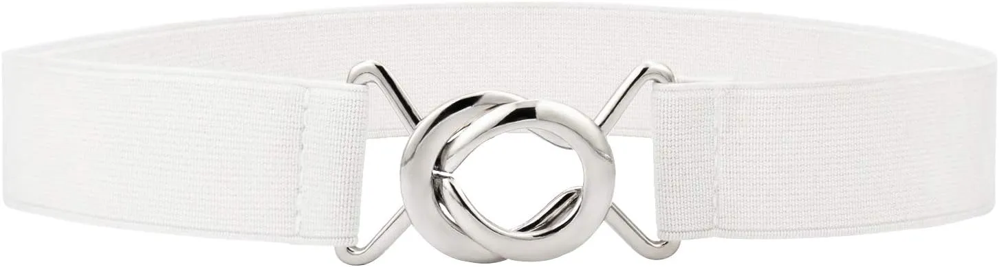 Women Stretchy Skinny Waist Belt Simple Style Elastic Belt for Jeans Dresses