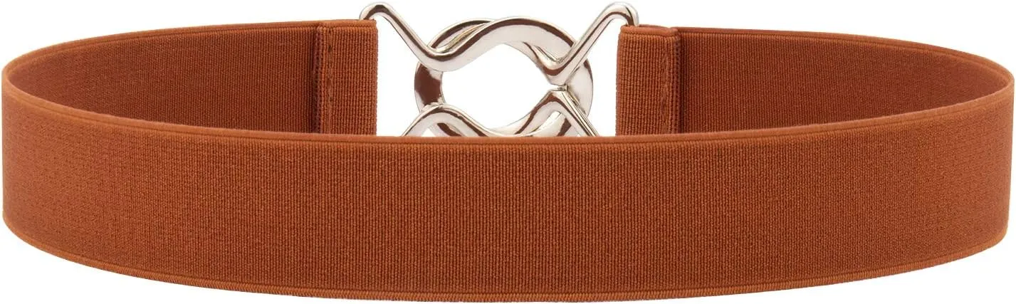 Women Stretchy Skinny Waist Belt Simple Style Elastic Belt for Jeans Dresses
