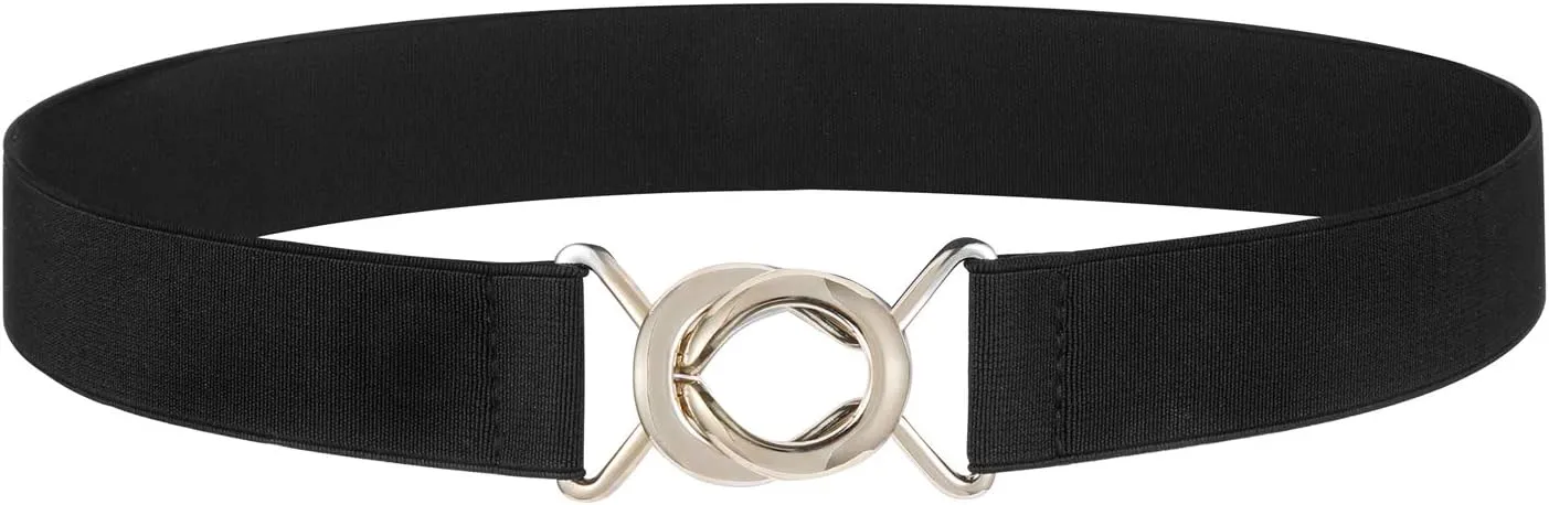 Women Stretchy Skinny Waist Belt Simple Style Elastic Belt for Jeans Dresses