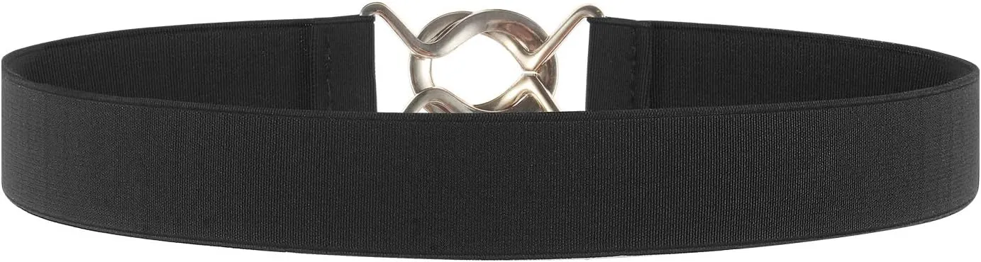 Women Stretchy Skinny Waist Belt Simple Style Elastic Belt for Jeans Dresses