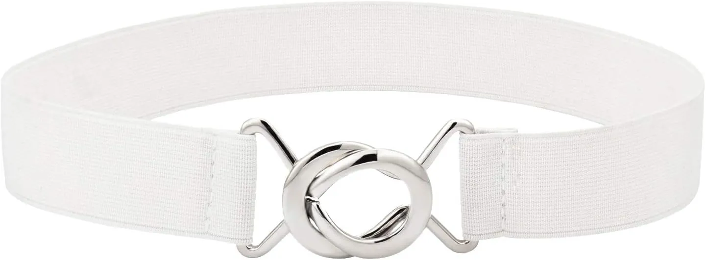 Women Stretchy Skinny Waist Belt Simple Style Elastic Belt for Jeans Dresses