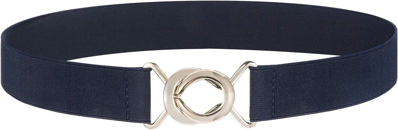 Women Stretchy Skinny Waist Belt Simple Style Elastic Belt for Jeans Dresses