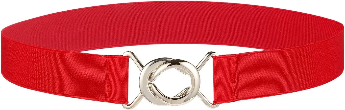 Women Stretchy Skinny Waist Belt Simple Style Elastic Belt for Jeans Dresses