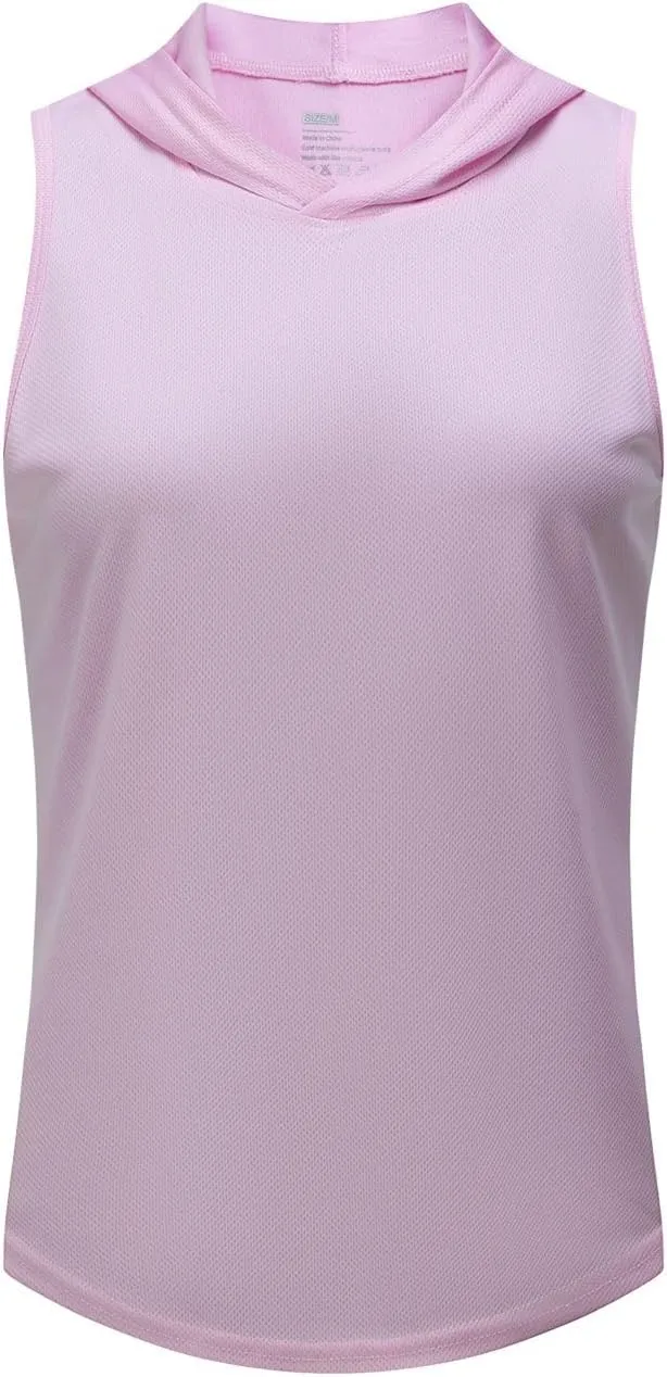 Women's Activewear Tank Tops Workout Sleeveless Hooded Tanks Camis Quickly Dry Gym Running Yoga Active Shirts Tees